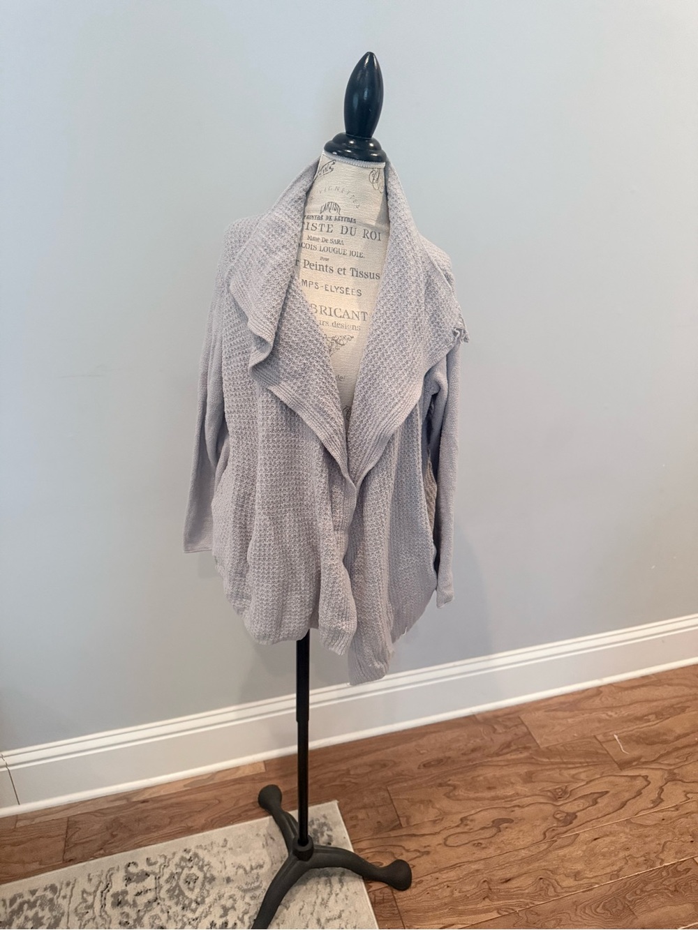 Barefoot Dreams Light Gray Open Front Cardigan Sweater